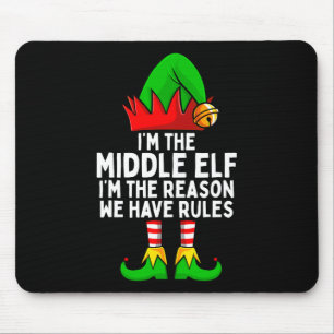 Ich bin der mittlere Elf passende Familien-Weihnac Mousepad