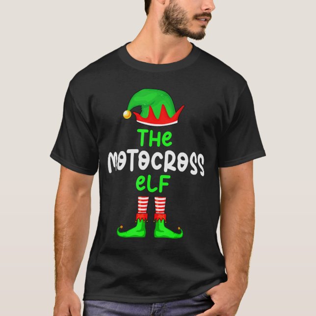 Ich bin der Motocross-Elf Dirt Bike Weihnachten pa T-Shirt (Vorderseite)