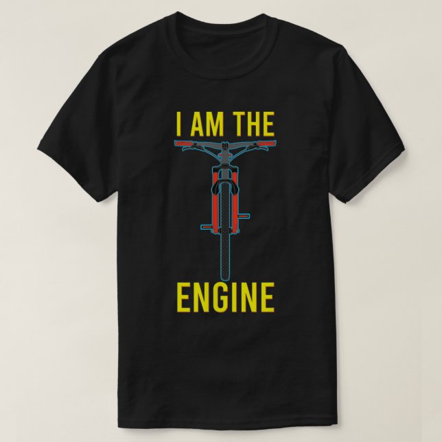 Ich bin der Motor gegen EBike Electric Bike Cyclis T-Shirt (Design vorne)