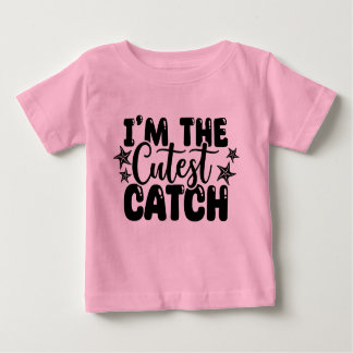 Ich bin der Niedlichste Catch Pink Baby T - Shirt