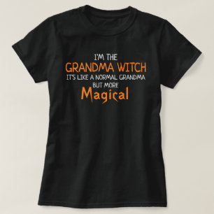Ich bin der Oma Witch Funny Halloween Dunkler T -  T-Shirt