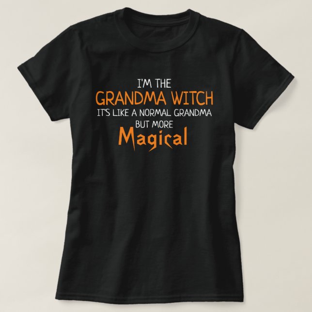 Ich bin der Oma Witch Funny Halloween Dunkler T -  T-Shirt (Design vorne)