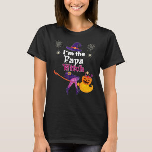 Ich bin der Papa Hexen Besen Kürbis Süßigkeiten Fa T-Shirt