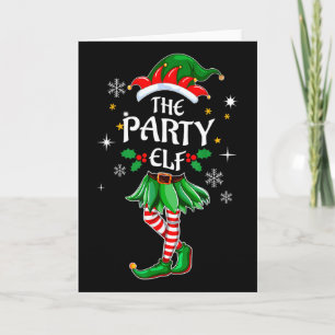 Ich bin der Party-Elf Niedliche Familie Weihnachte Karte