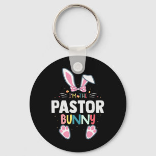 Ich bin der Pastor Bunny Ostertag Hase Familie Mat Schlüsselanhänger