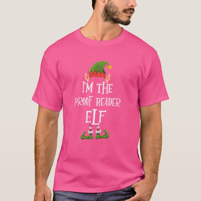 Ich bin der Proof Reader Elf Graphic - Funny Ugly  T-Shirt (Vorderseite)