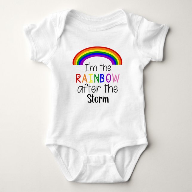 Ich bin der Regenbogen nach dem Sturm Baby Strampler (Vorderseite)