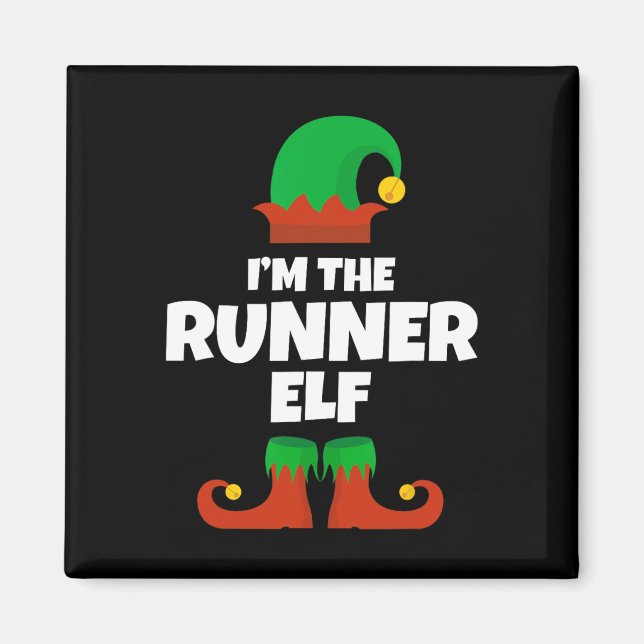 Ich bin der Runner Elf Familie Pajama Weihnachtslu Magnet (Vorne)