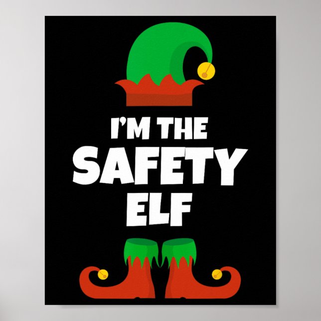 Ich bin der Safety Elf Familie Pajama Weihnachtslu Poster (Vorne)
