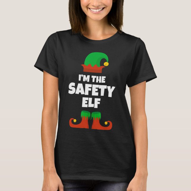 Ich bin der Safety Elf Familie Pajama Weihnachtslu T-Shirt (Vorderseite)