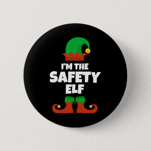 Ich bin der Safety Elf Familie Pajama Weihnachtsma Button