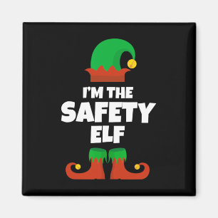 Ich bin der Safety Elf Familie Pajama Weihnachtsma Magnet