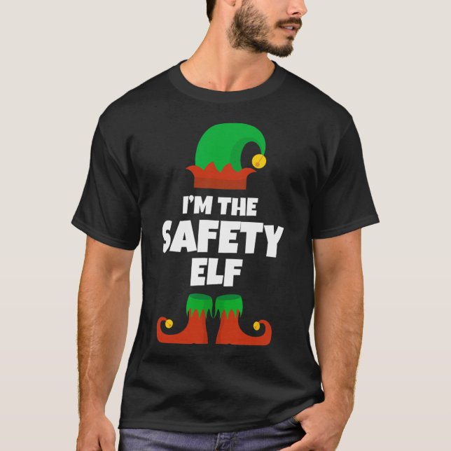 Ich bin der Safety Elf Familie Pajama Weihnachtsma T-Shirt (Vorderseite)