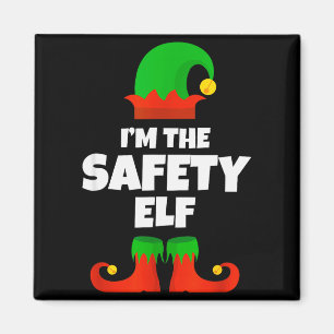 Ich bin der Safety Elf Familien-Pyjama-Weihnachtsb Magnet