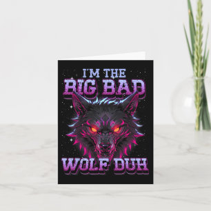 Ich bin der schlechte Wolf Funny letzte Minute Hal Karte