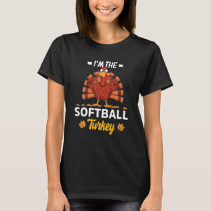 Ich bin der Softball Türkei glücklich Danksagung T-Shirt
