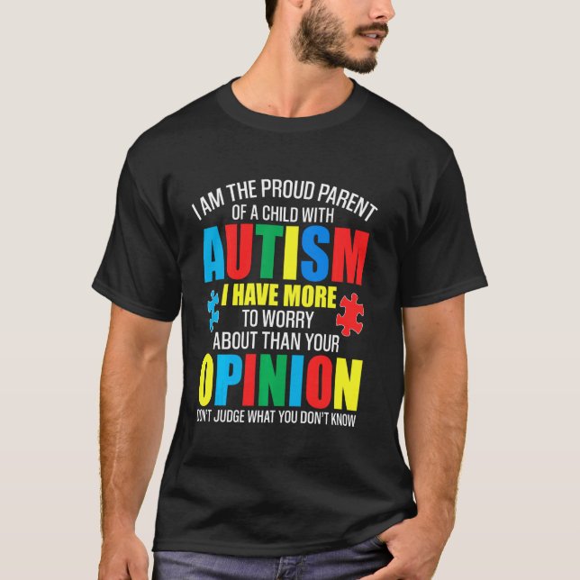 Ich bin der stolze Elternteil eines Kindes mit Aut T-Shirt (Vorderseite)