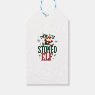 Ich bin der stoned Elf Vintage Weihnachten Dabbing Geschenkanhänger