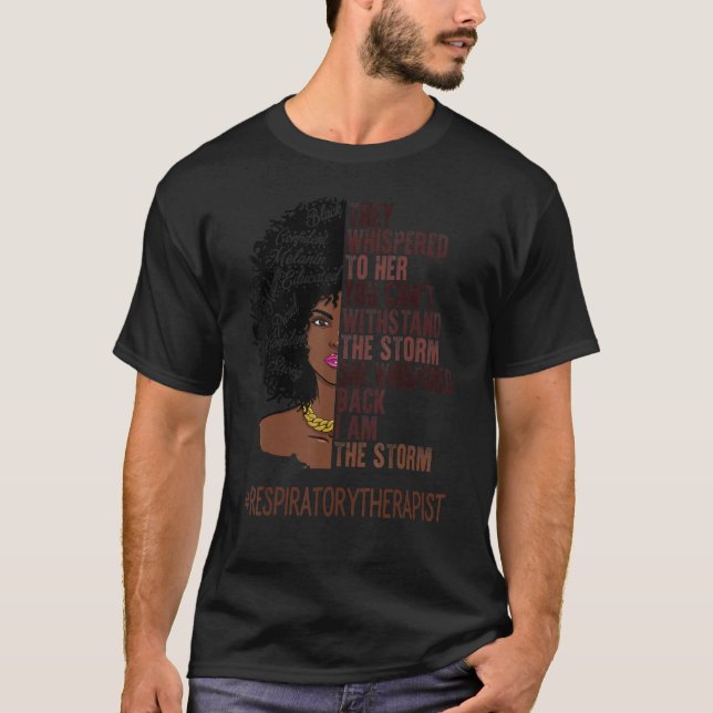 Ich bin der Storm-Atemtherapeut Afrikaner Ameri T-Shirt (Vorderseite)