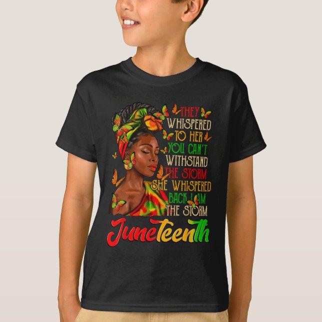 Ich bin der Storm Black Women Black History Monat T-Shirt (Vorderseite)
