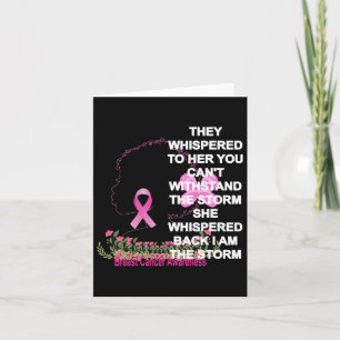 Ich bin der Storm Black Women Breast Cancer Surviv Karte