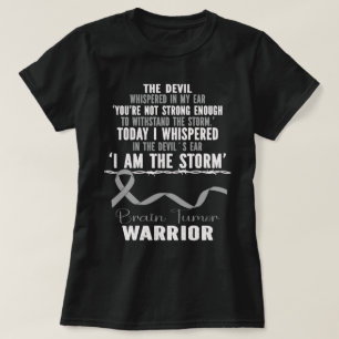Ich bin der Storm Brain Tumor Krieger Gray Ribbon T-Shirt