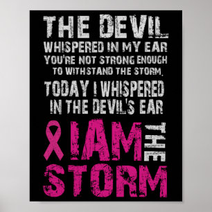 Ich bin der Storm Breast Cancer Awareness Comfort Poster