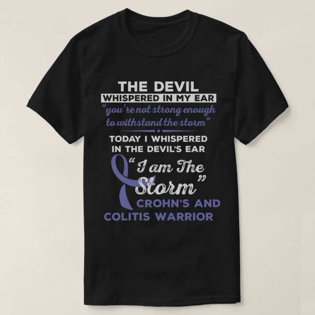 Ich bin der Storm Crohn's und Colitis Warrior T-Shirt (Design vorne)