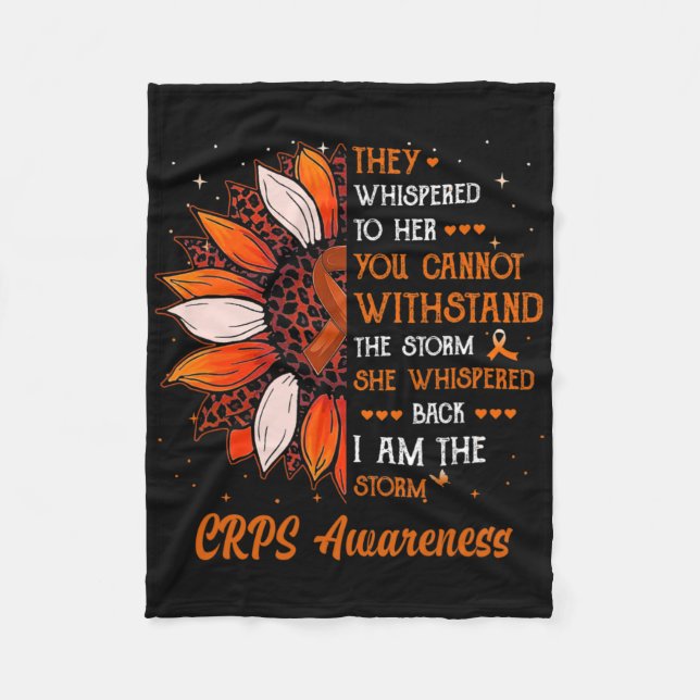 Ich bin der Storm Crps Awareness Month Warrior Ora Fleecedecke (Vorderseite)