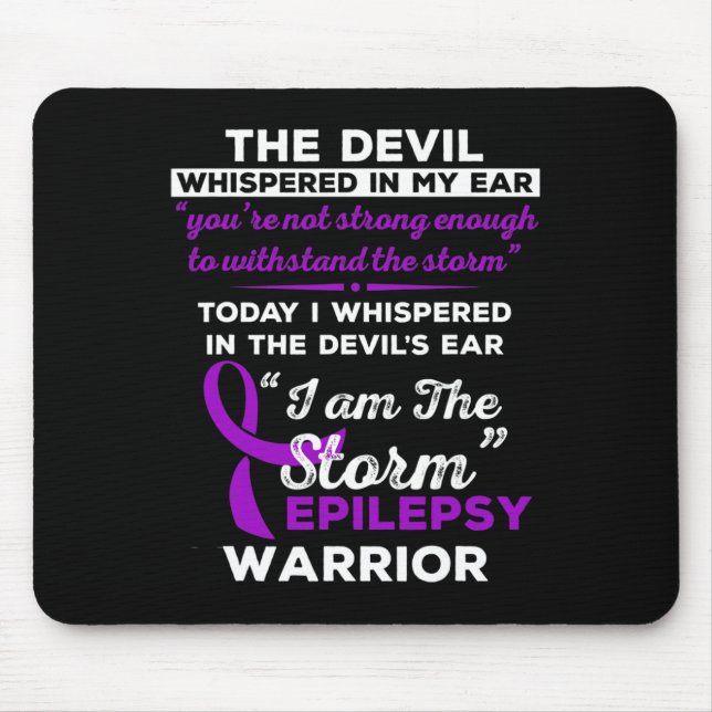 Ich bin der Storm Epilepsy-Krieger Mousepad (Vorne)