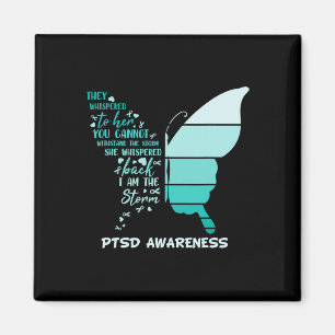 Ich bin der Storm Ptsd Stress Awareness Ribbon But Magnet