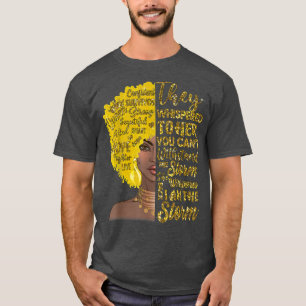 Ich bin der Storm starke Frauen Gold-Kinderkrebs T-Shirt