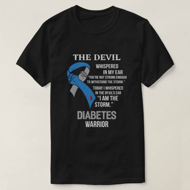 Ich bin der Storm Support Diabetes-Sensibilisierun T-Shirt (Design vorne)
