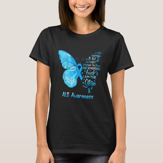 Ich bin der Sturm als Butterfly zur Bewusstseinsbi T-Shirt (Vorderseite)
