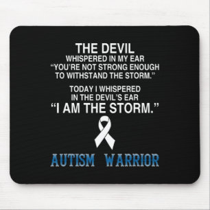 Ich bin der Sturm Autismus Krieger Autismus-Bewuss Mousepad
