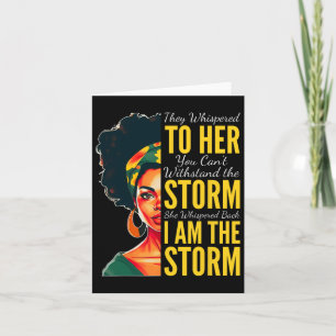 Ich bin der Sturm - Black History Month - Juneteen Karte