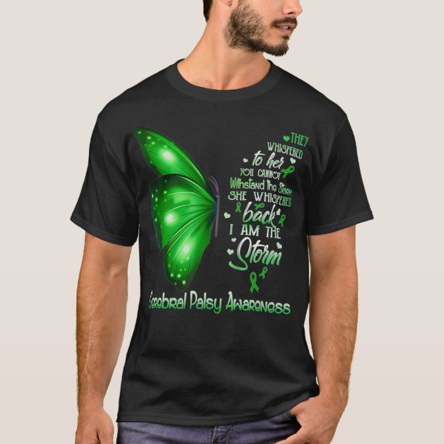 Ich bin der Sturm Cerebral Palsy Bewusstsein T-Shirt (Vorderseite)