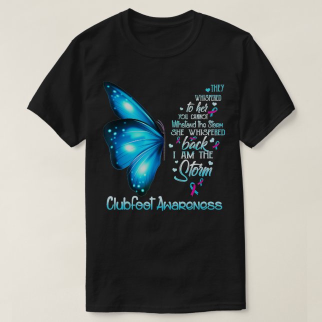 Ich bin der Sturm Clubfoot Butterfly T-Shirt (Design vorne)