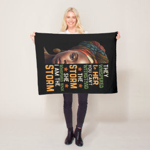 Ich bin der Sturm, den sie zurückgeblasen hat, ein Fleecedecke