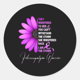 Ich bin der Sturm-Fibromyalgie-Krieger 3 Runder Aufkleber