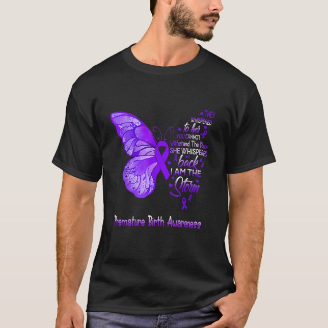 Ich bin der Sturm Frühgeburtsherr Butterfly T-Shirt (Vorderseite)