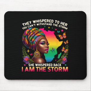 Ich bin der Sturm Inspirierender afrikanischer Sto Mousepad