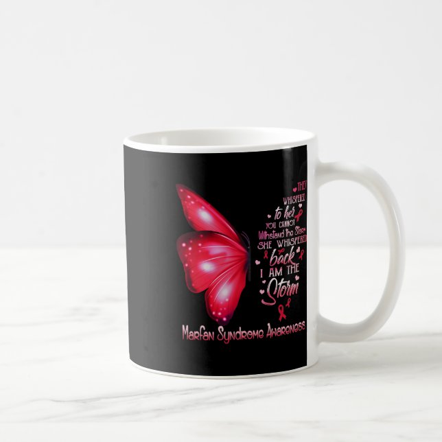 Ich bin der Sturm-Marfan-Syndrom-Butterfly Kaffeetasse (Rechts)