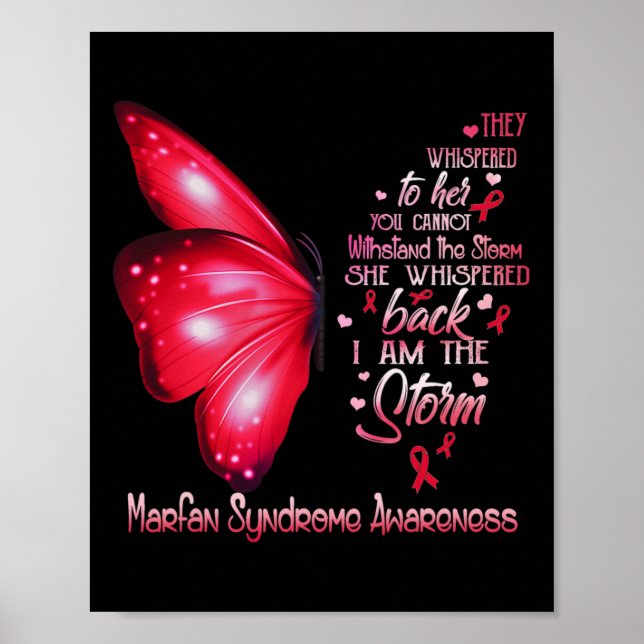Ich bin der Sturm-Marfan-Syndrom-Butterfly Poster (Vorne)