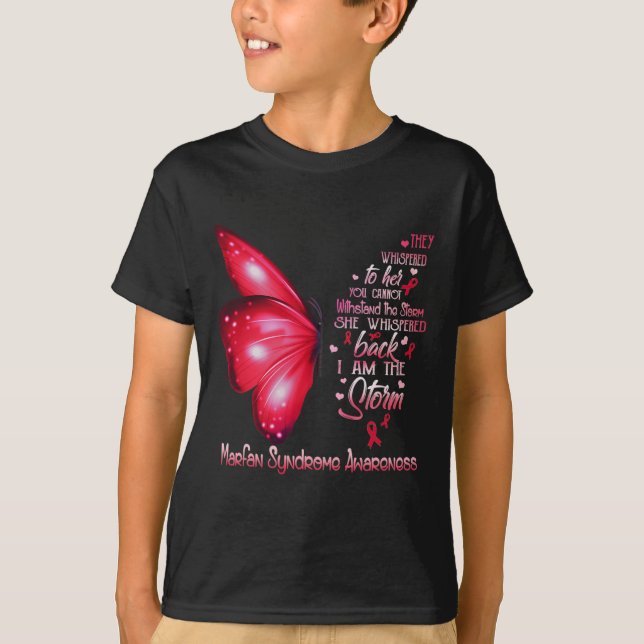 Ich bin der Sturm-Marfan-Syndrom-Butterfly T-Shirt (Vorderseite)