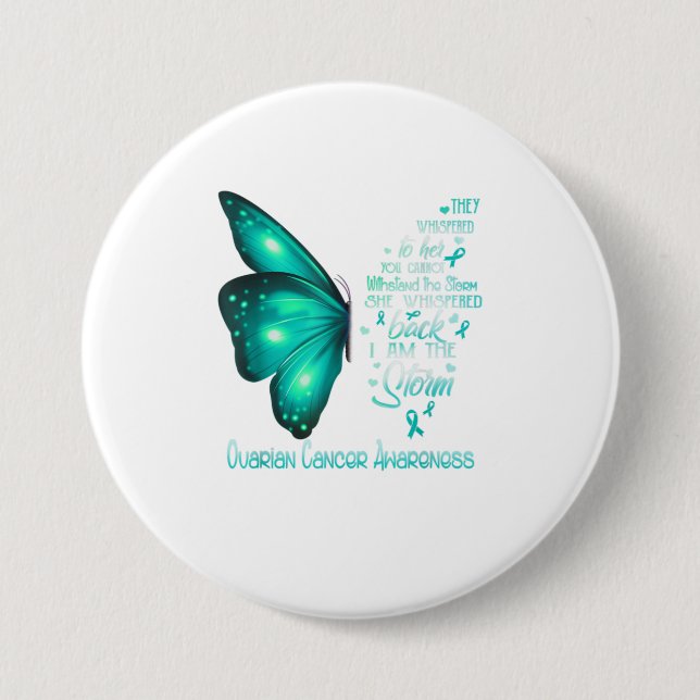 Ich bin der Sturm Ovarialkarzinom Hintern Button (Vorderseite)