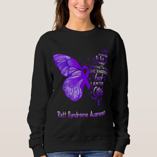 Ich bin der Sturm Rett-Syndrom-Butterfly Sweatshirt (Vorderseite)