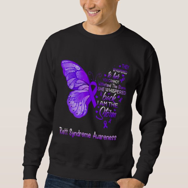 Ich bin der Sturm Rett-Syndrom-Butterfly Sweatshirt (Vorderseite)