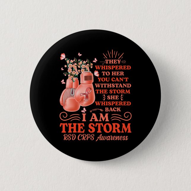 Ich bin der Sturm RSD CRPS Awareness Boxing Handsc Button (Vorderseite)