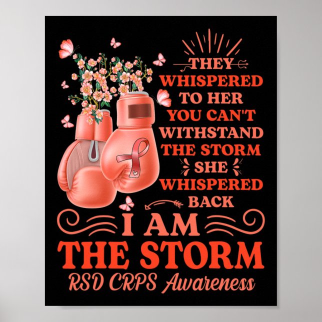 Ich bin der Sturm RSD CRPS Awareness Boxing Handsc Poster (Vorne)